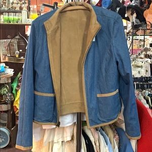Reversible Leather and Denim Jacket